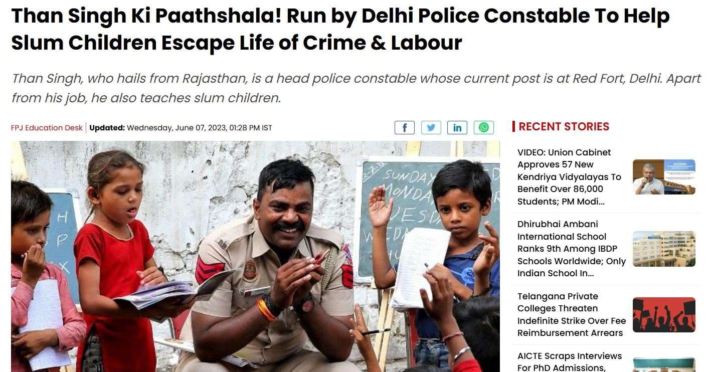 Than Singh’s Pathshala — Free Press Journal