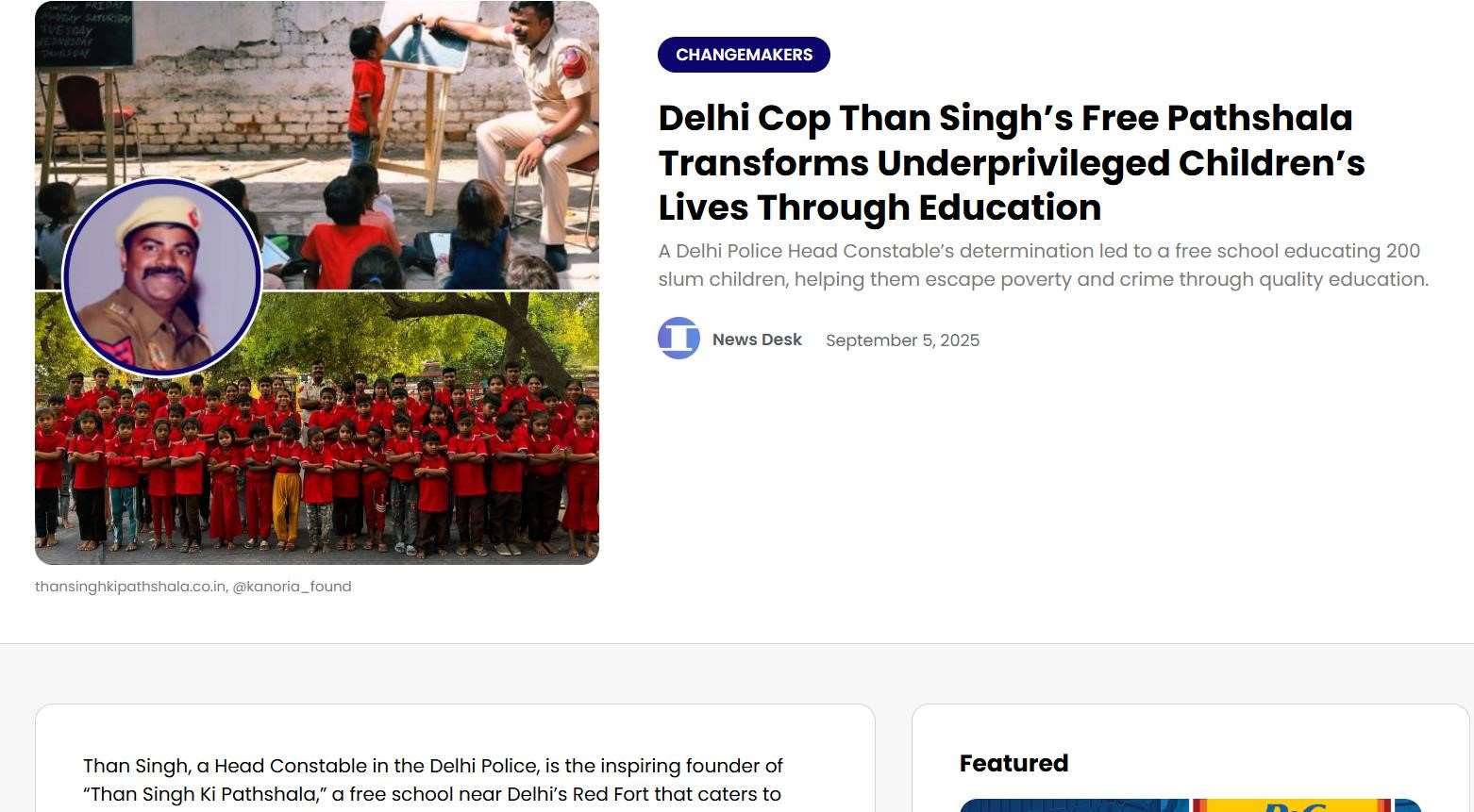 Than Singh’s Pathshala — The Logical Indian